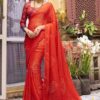 Regal Bandhani Georgette Saree - Orange
