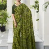 Georgette Printed Saree - Green