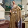 Antique Gold Pure Tissue Silk Saree
