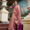 Pink Purple Pure Tissue Silk Saree